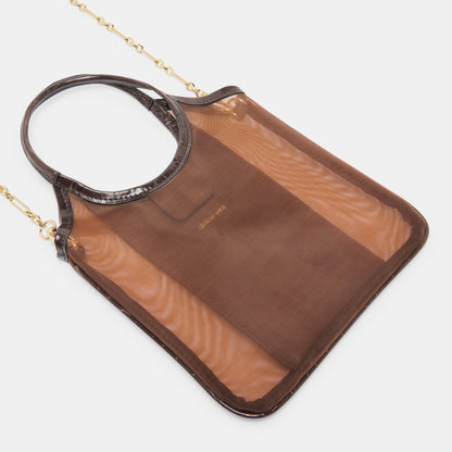 SYLVENE Chocolate Mesh Removable Crossbody Handbag | Dolce Vita Special Offer