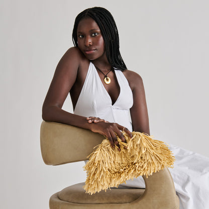 Serina Natural Raffia Clutch | Dolce Vita Great Value