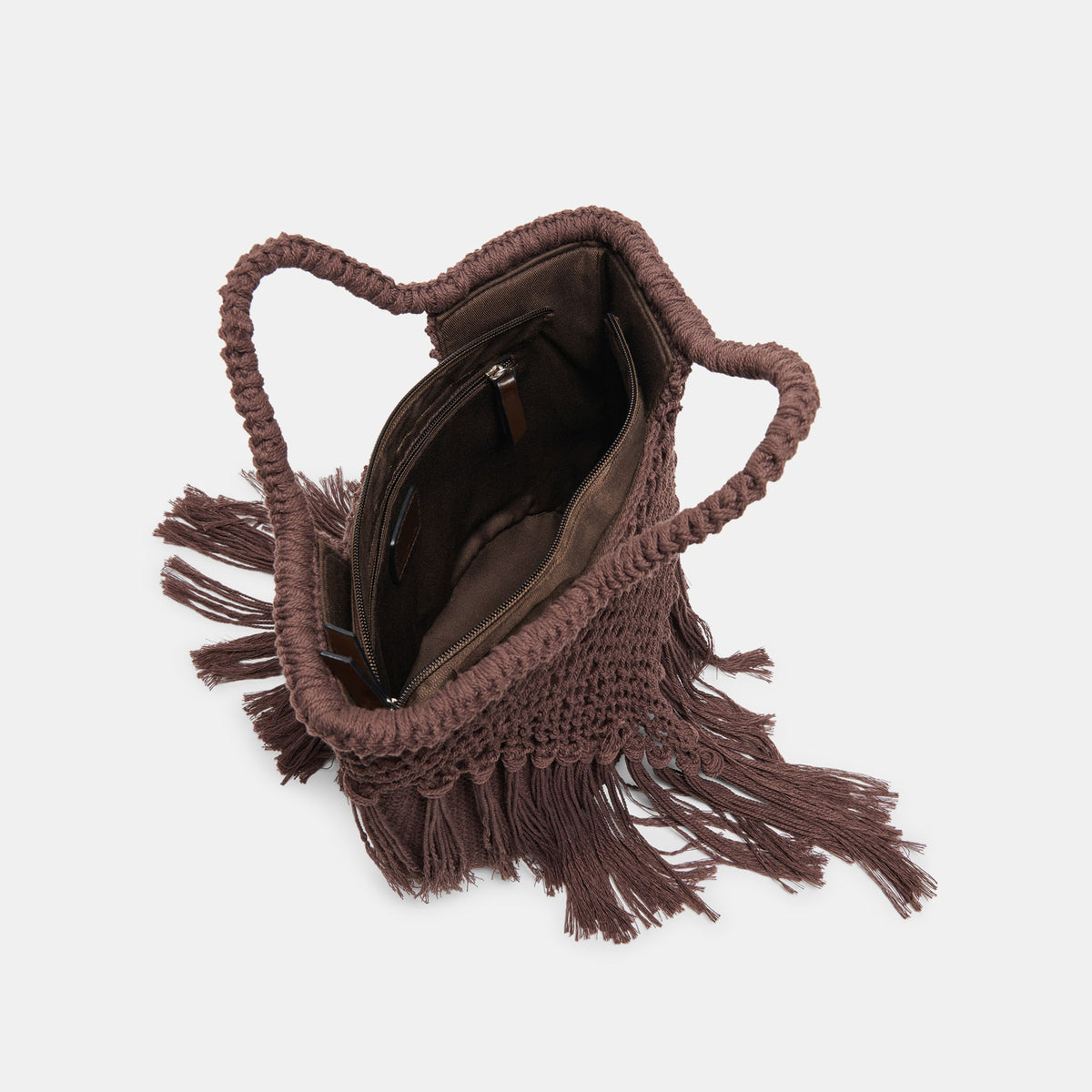 Birch Chocolate Crochet Handbag | Dolce Vita Smart Buy