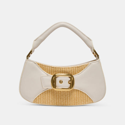 Nuala Raffia White Stella Handbag | Dolce Vita Exclusive