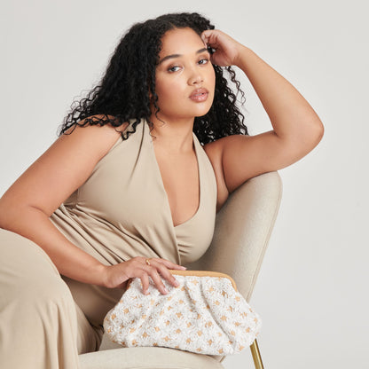 FIORE CLUTCH EMBROIDERED NATURAL RAFFIA
 – Dolce Vita | Dolce Vita Smart Buy
