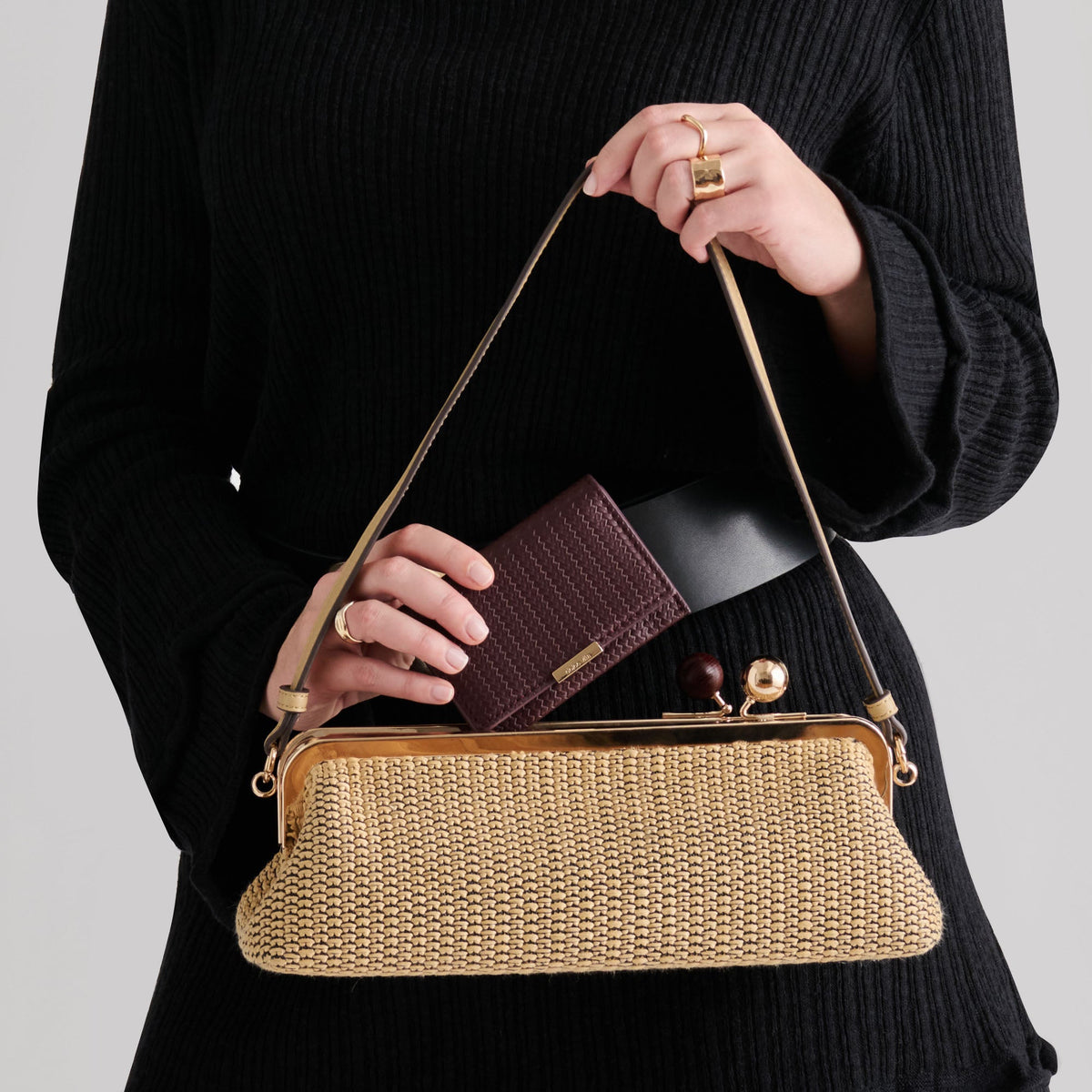 Ambriaa Natural Raffia Shoulder Bag | Dolce Vita Special Offer