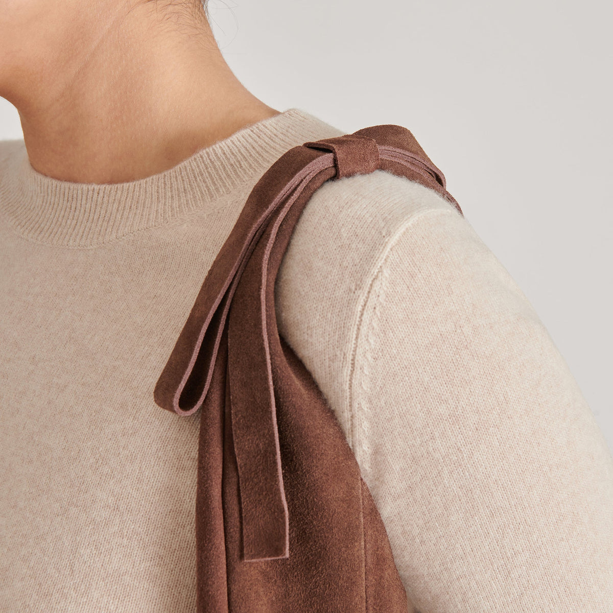 Marie Chocolate Suede Tote | Dolce Vita New