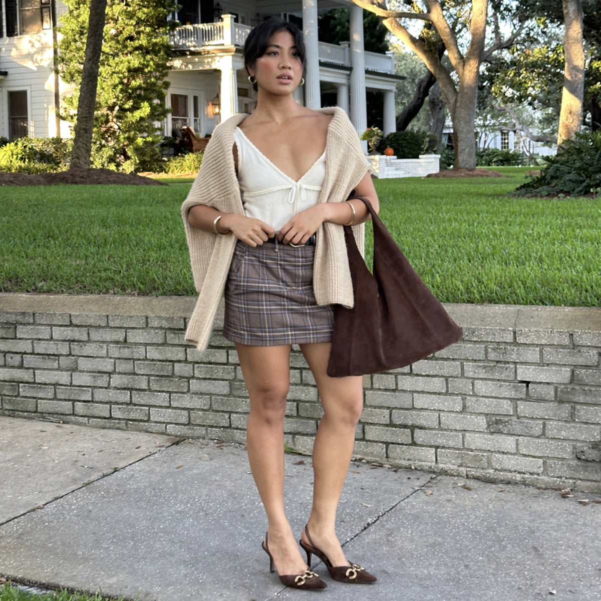 Marie Chocolate Suede Tote | Dolce Vita New