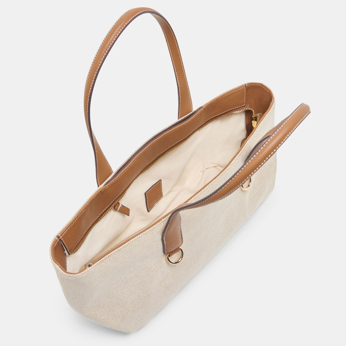 CLARINA Natural Canvas Shoulder Bag | Dolce Vita New