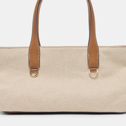 CLARINA Natural Canvas Shoulder Bag | Dolce Vita New