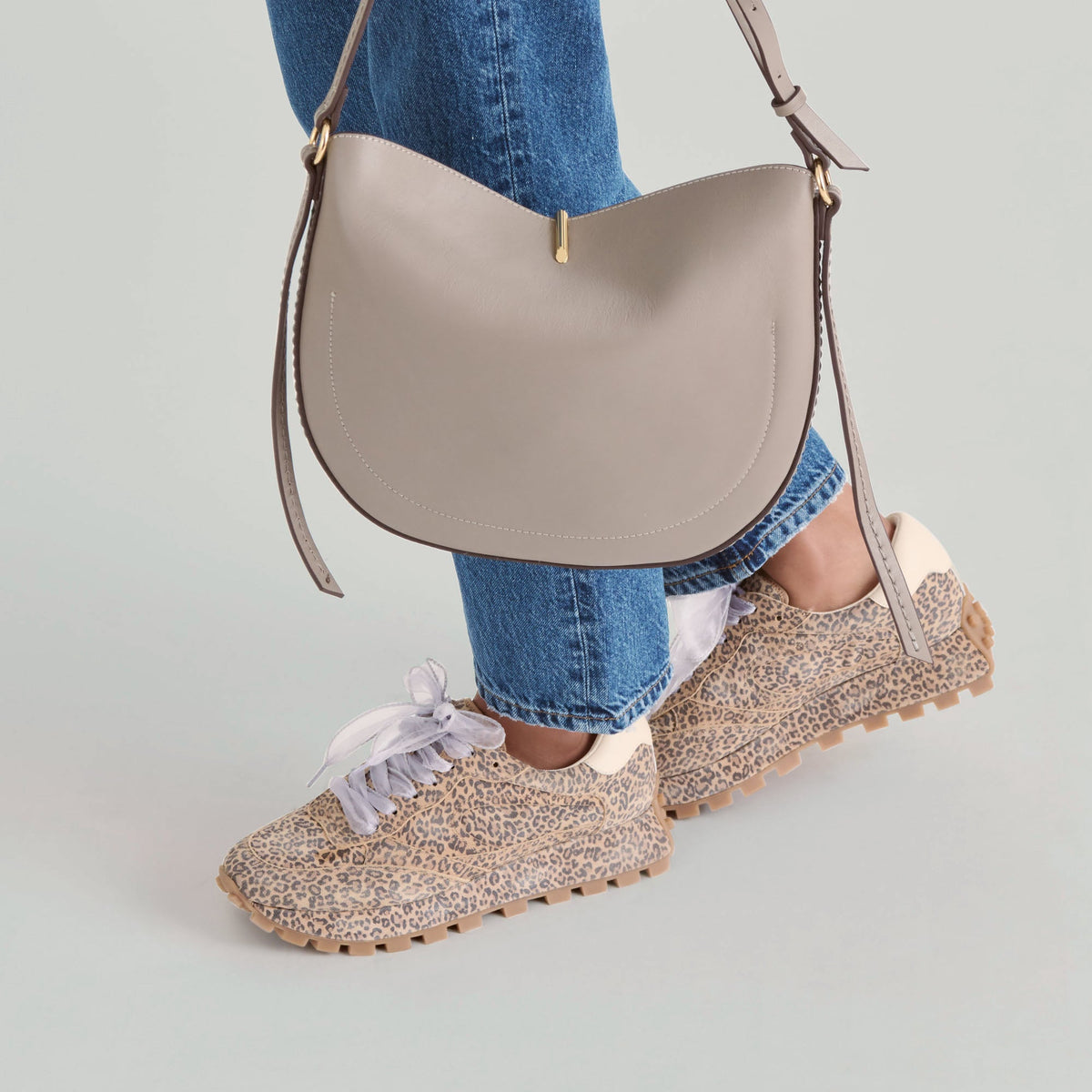Burano Grey Leather Crossbody | Dolce Vita Trending