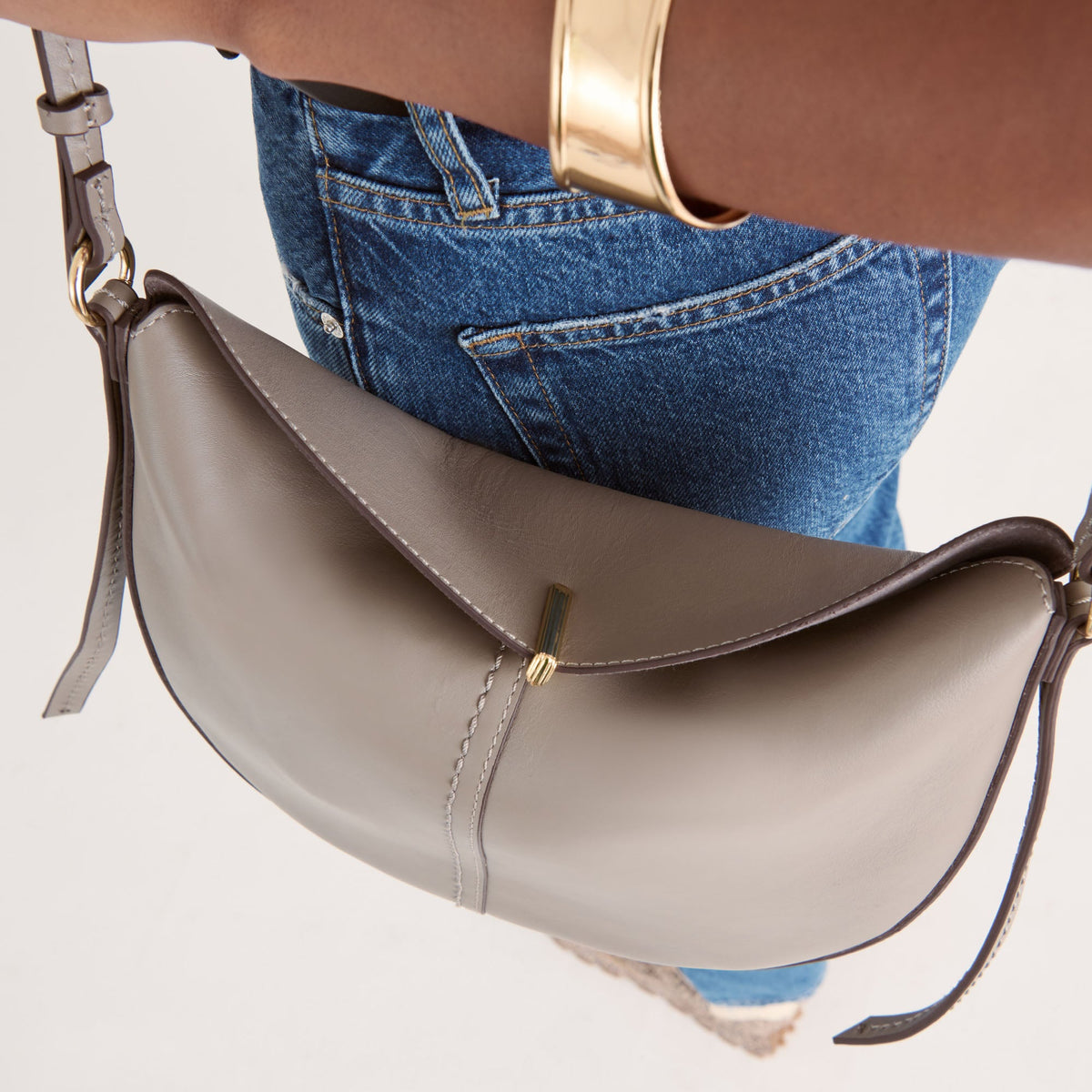 Burano Grey Leather Crossbody | Dolce Vita Trending