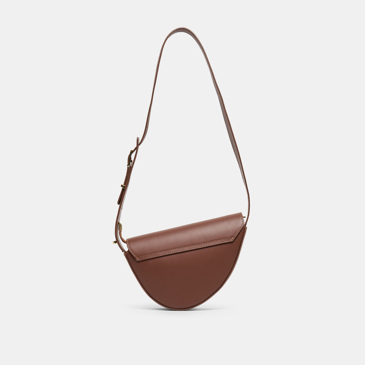Sabine Brown Leather Shoulder Bag | Dolce Vita Smart Buy