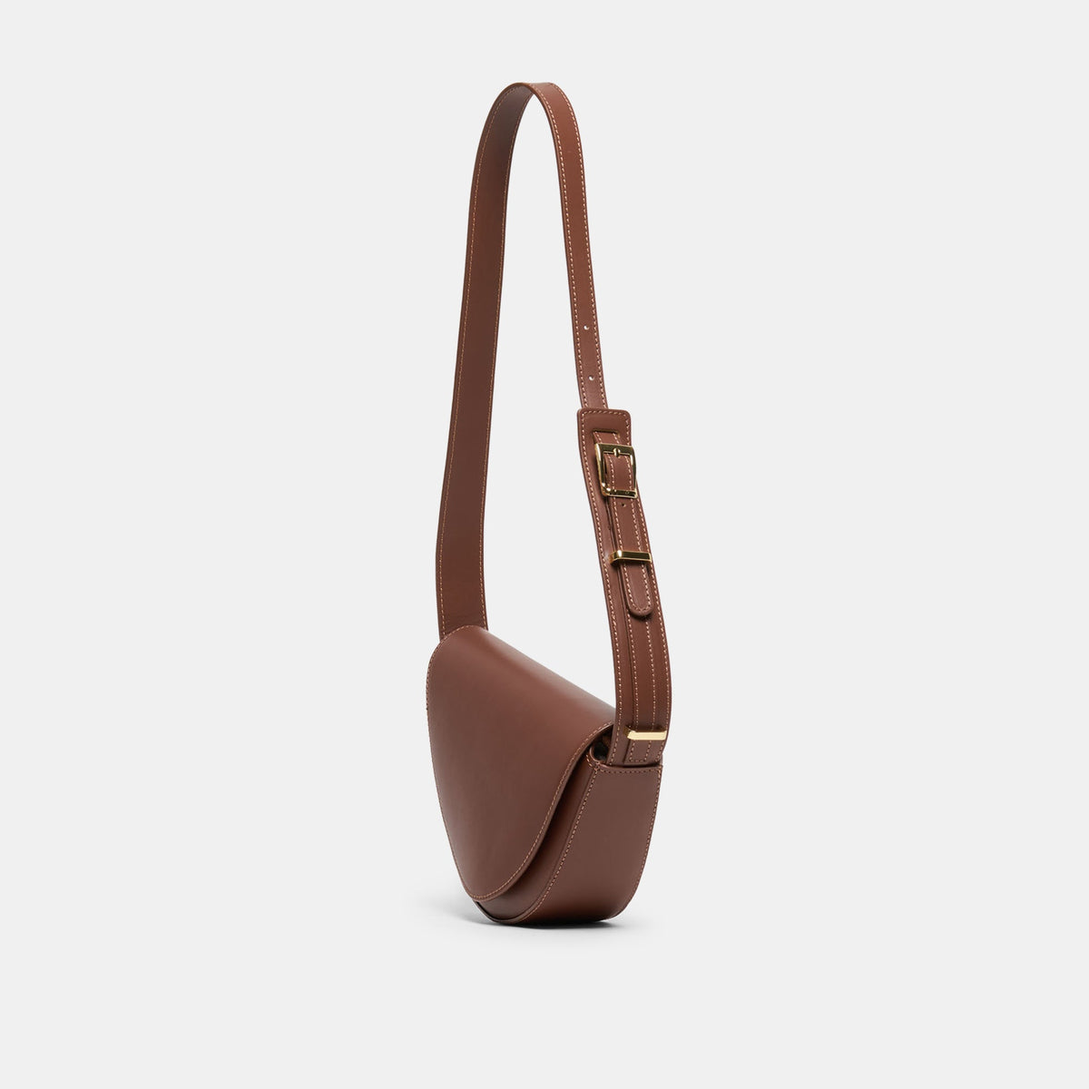 Sabine Brown Leather Shoulder Bag | Dolce Vita Smart Buy