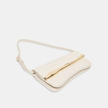 Azura White Leather Shoulder Bag | Dolce Vita Deals