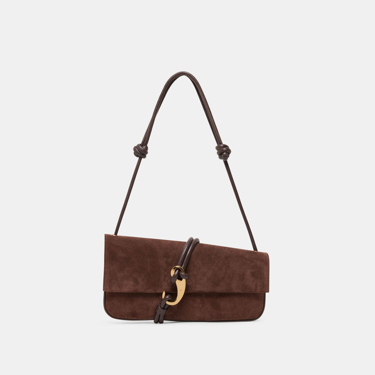 Alice Chocolate Suede Shoulder Bag | Dolce Vita Special Offer