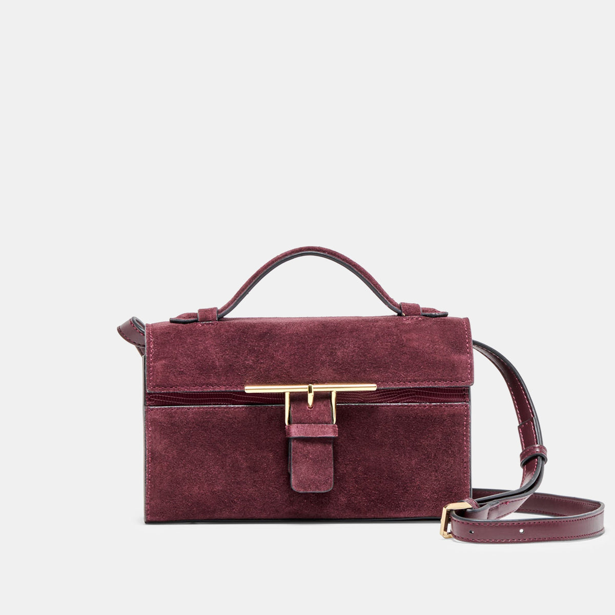 Zannone Burgundy Suede Crossbody | Dolce Vita Classic