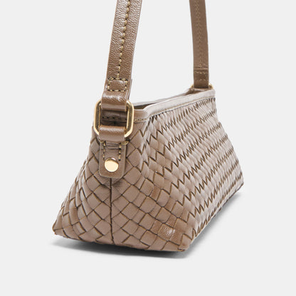 Savaii Brown Woven Leather Shoulder Bag | Dolce Vita Discount