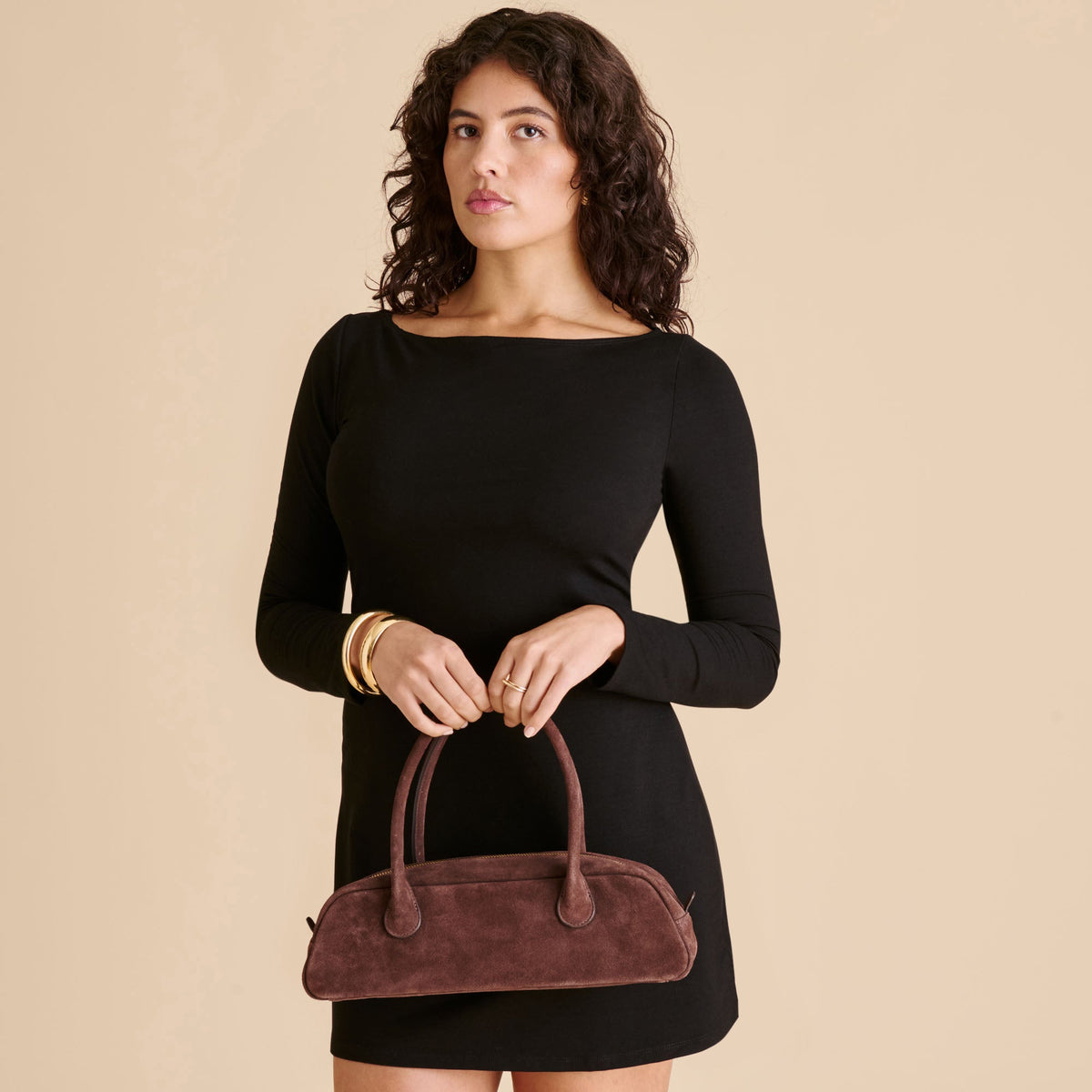 Boracay Chocolate Suede Shoulder Bag | Dolce Vita Recommended