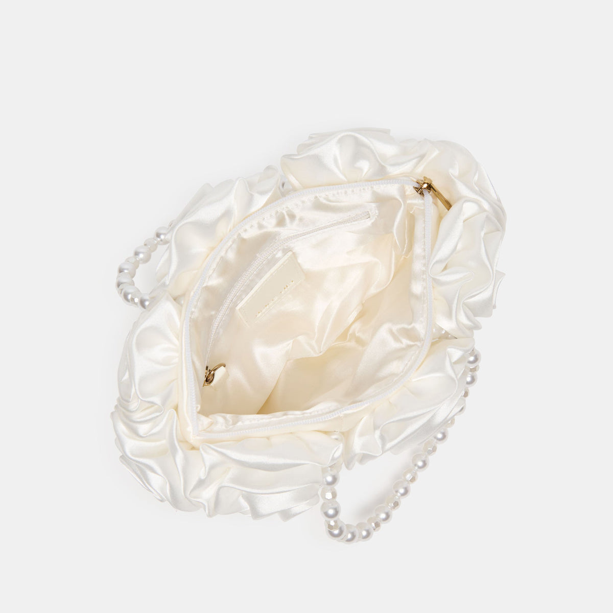 Aubrey White Satin Handbag | Dolce Vita Featured
