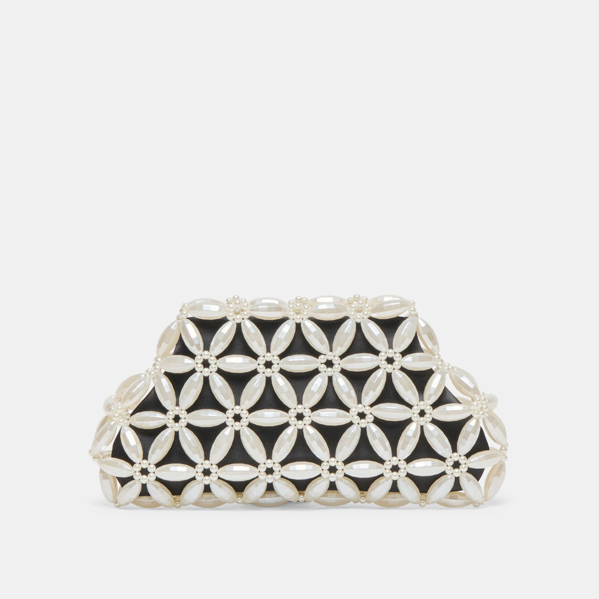 Marlow Black Satin Pearl Clutch | Dolce Vita Essential