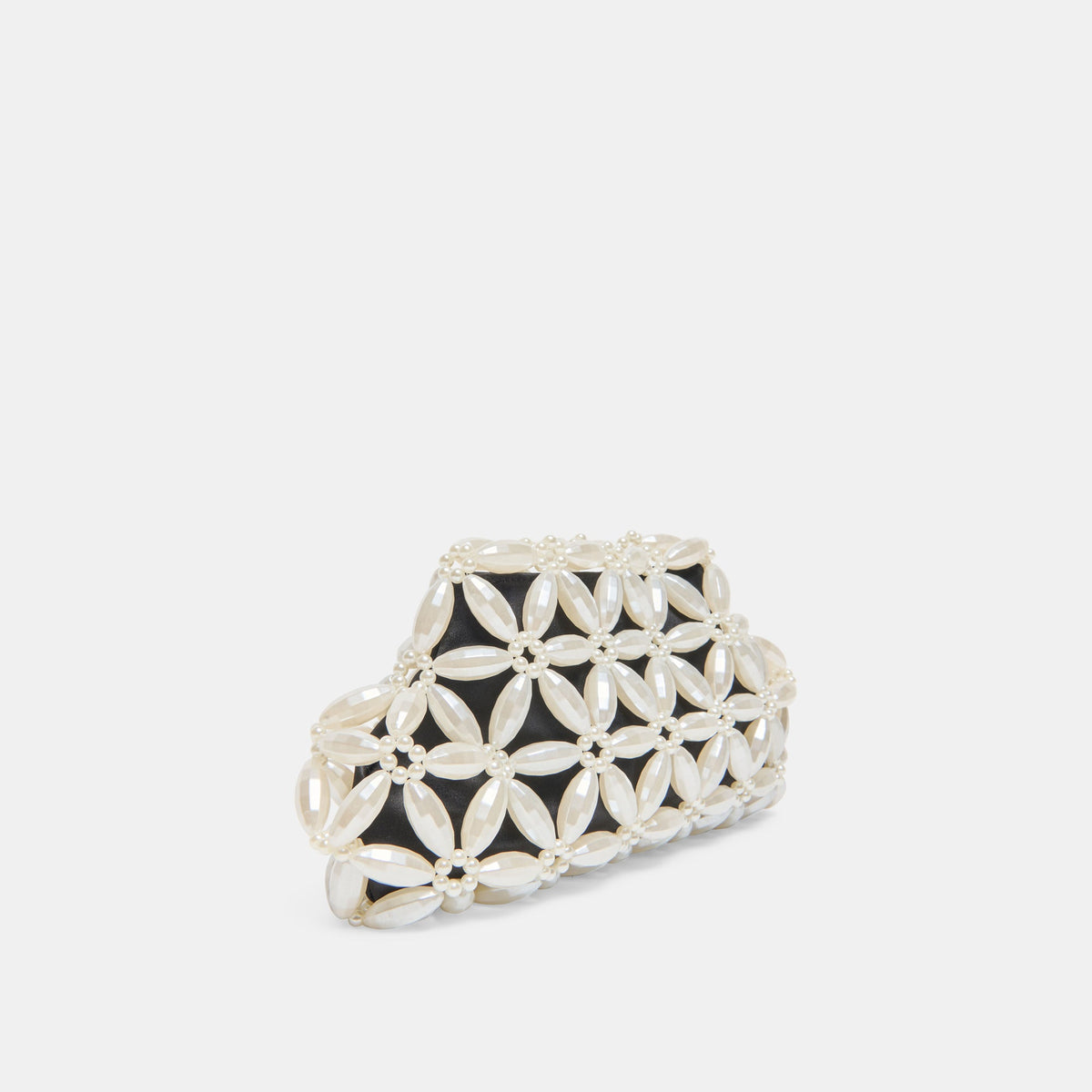 Marlow Black Satin Pearl Clutch | Dolce Vita Essential