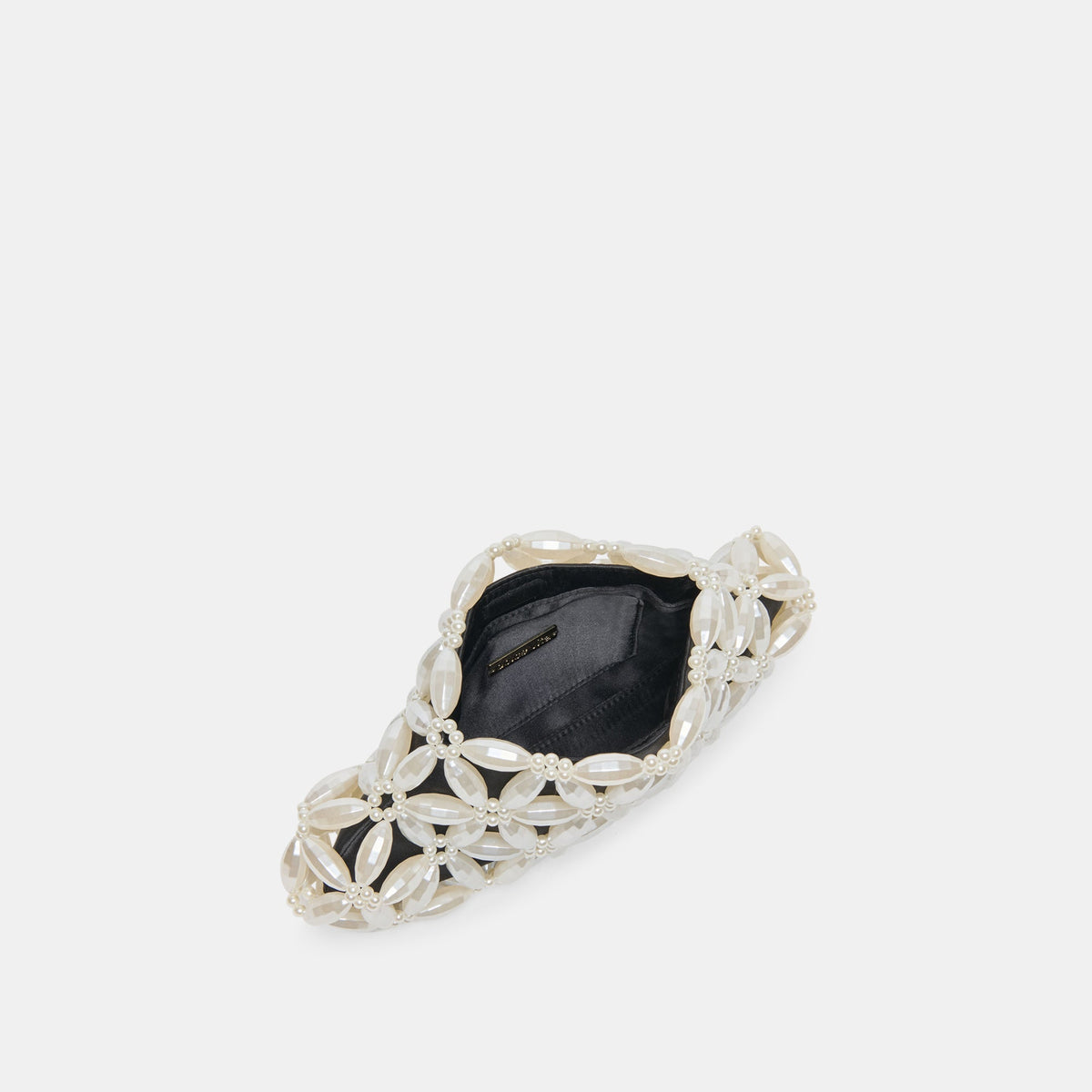 Marlow Black Satin Pearl Clutch | Dolce Vita Essential