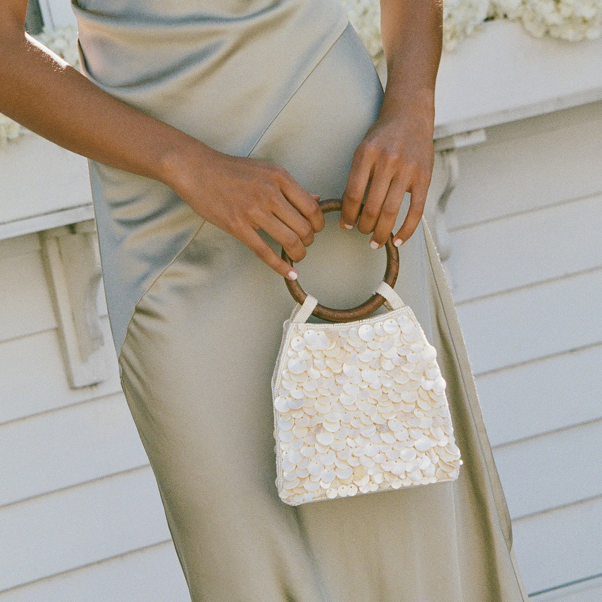 Allegra Natural Sequin Handbag | Dolce Vita Popular
