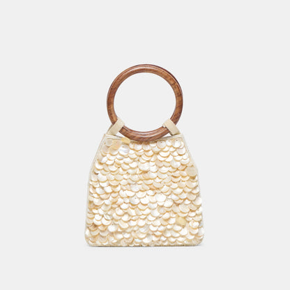 Allegra Natural Sequin Handbag | Dolce Vita Smart Buy