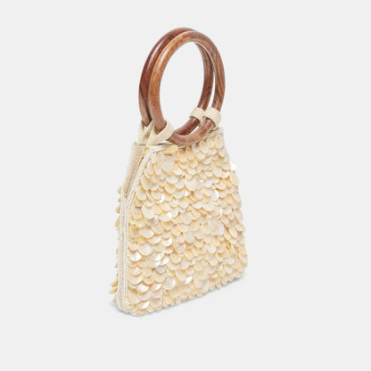 Allegra Natural Sequin Handbag | Dolce Vita Smart Buy