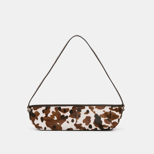 Savaii Cocoa Calf Hair Shoulder Bag | Dolce Vita Premium