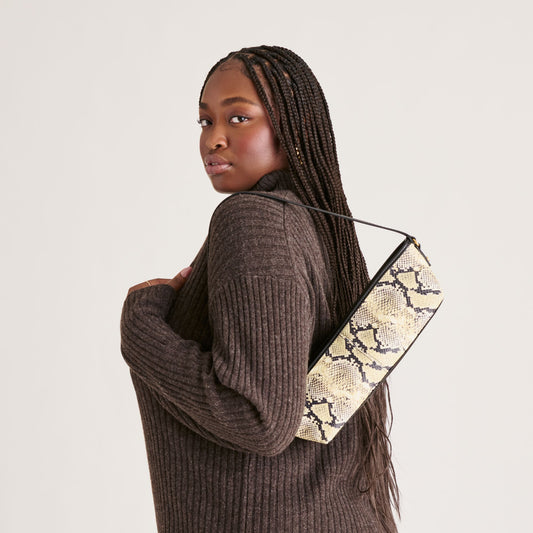 Savaii Black White Snake Stella Shoulder Bag | Dolce Vita Great Value