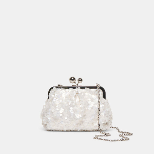 Kendall White Sequin Clutch | Dolce Vita Sale