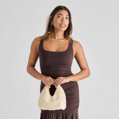 Dahlia Sequin Ivory Sequin Handbag | Dolce Vita Deals