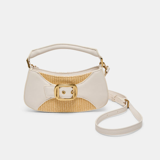 Nuala Raffia White Stella Handbag | Dolce Vita Trending