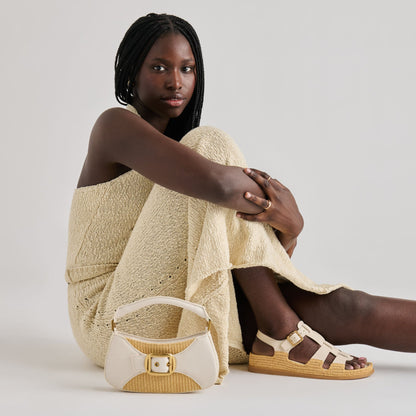 Nuala Raffia White Stella Handbag | Dolce Vita Trending