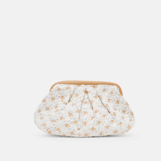 FIORE CLUTCH EMBROIDERED NATURAL RAFFIA
 – Dolce Vita | Dolce Vita Premium