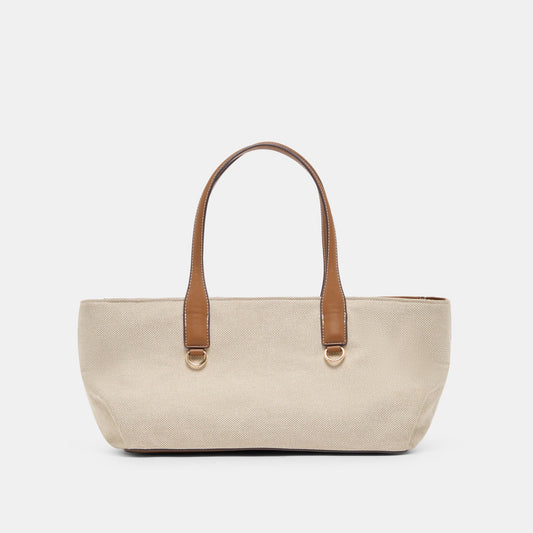 CLARINA Natural Canvas Shoulder Bag | Dolce Vita Special Offer