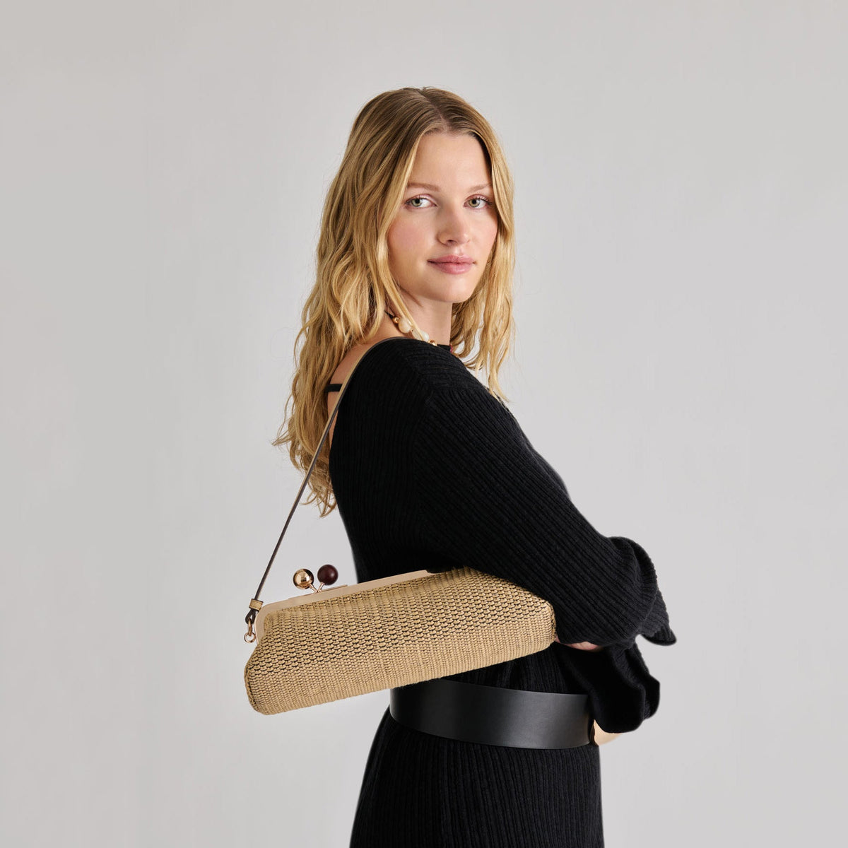 Ambriaa Natural Raffia Shoulder Bag | Dolce Vita Smart Buy
