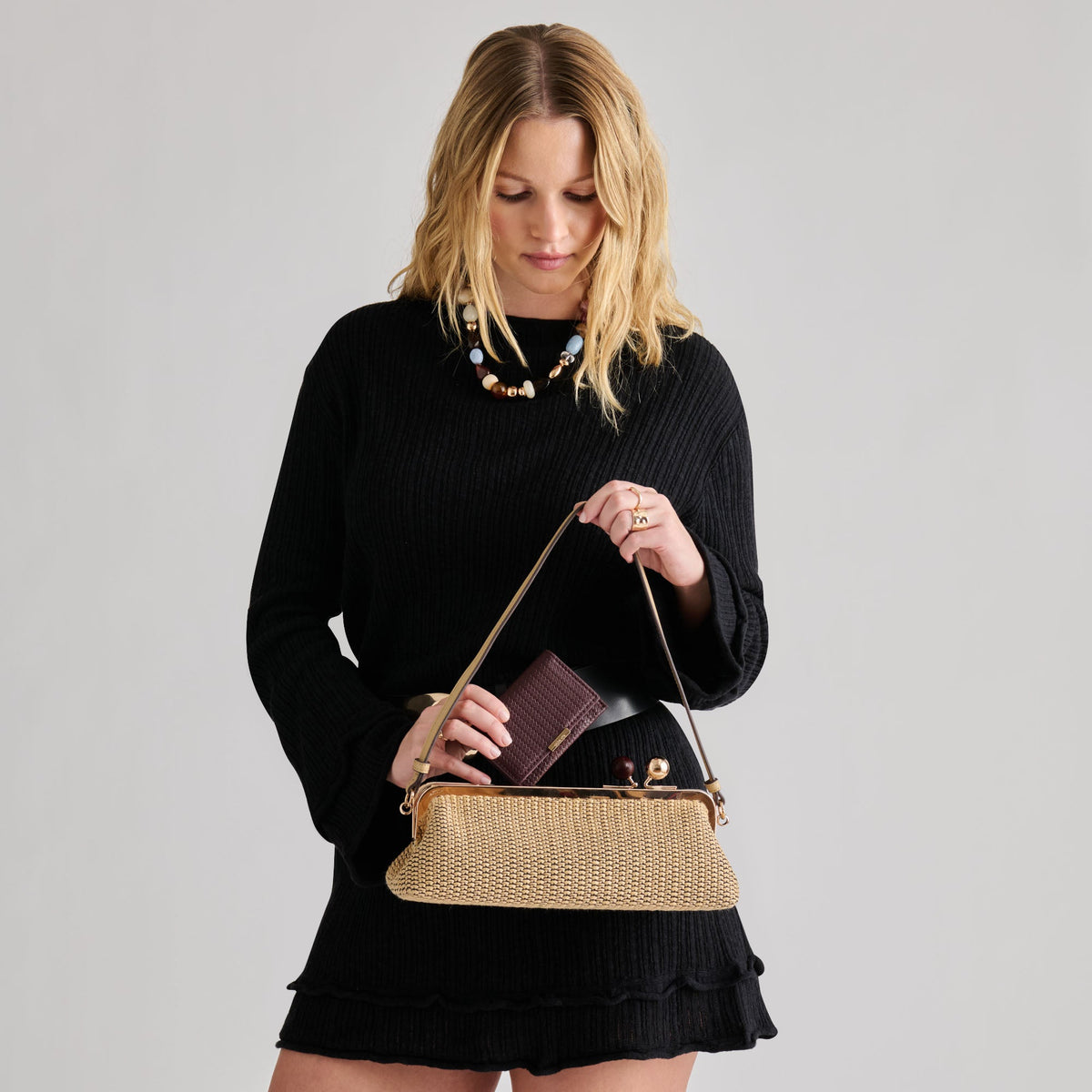 Ambriaa Natural Raffia Shoulder Bag | Dolce Vita Smart Buy
