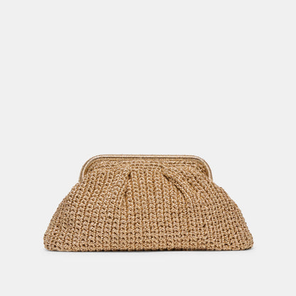 Ione Gold Crochet Clutch | Dolce Vita Essential