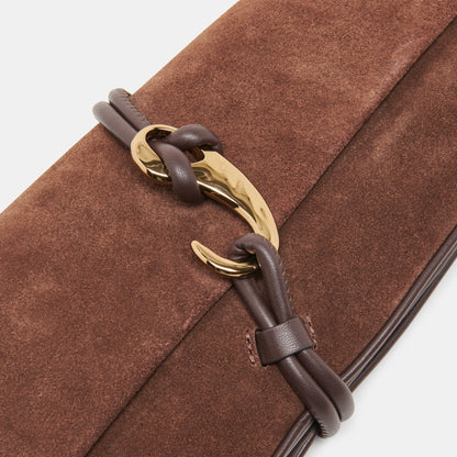Alice Chocolate Suede Shoulder Bag | Dolce Vita Popular