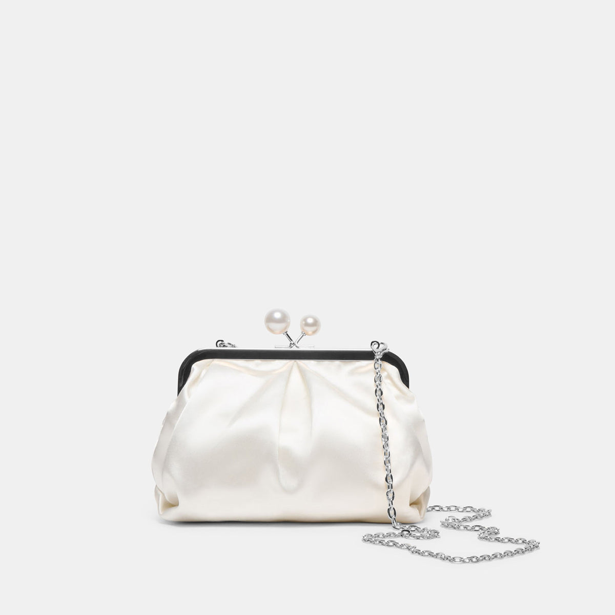 Kendall White Satin Clutch | Dolce Vita Deals
