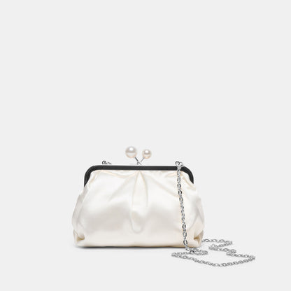 Kendall White Satin Clutch | Dolce Vita Deals
