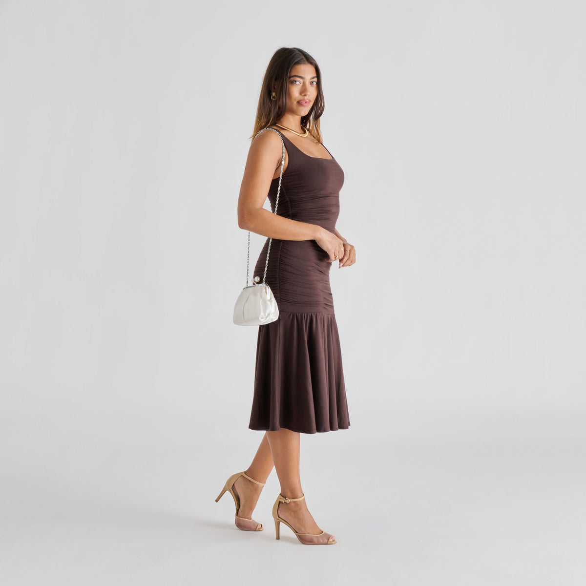 Kendall White Satin Clutch | Dolce Vita Deals
