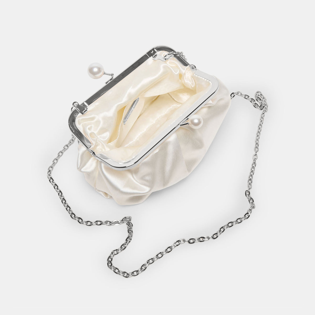Kendall White Satin Clutch | Dolce Vita Deals