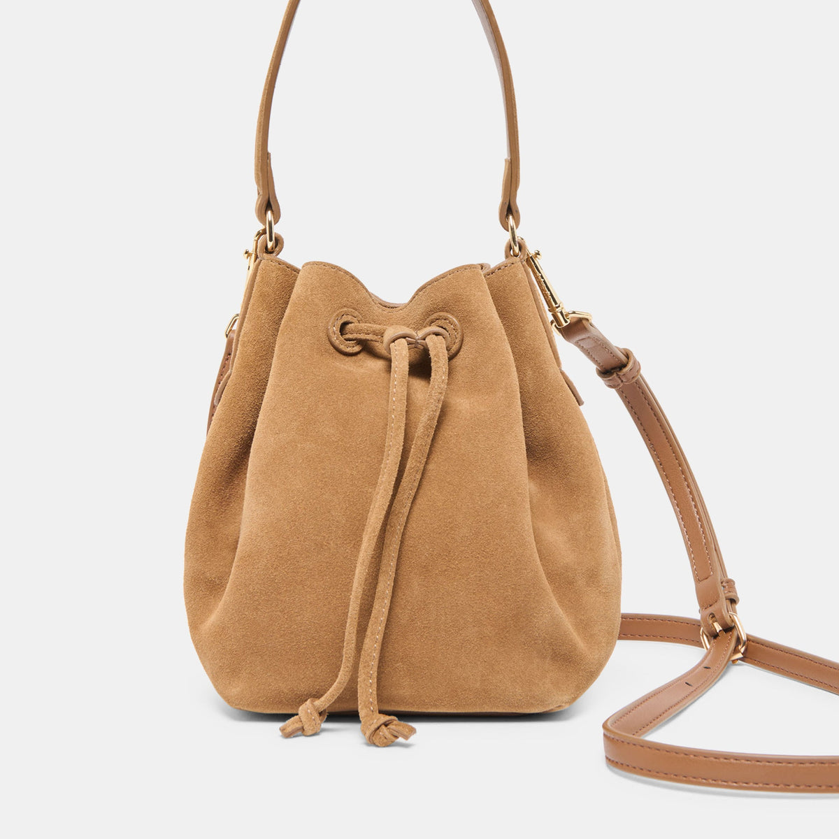 Amaru Brown Suede Crossbody | Dolce Vita Deals