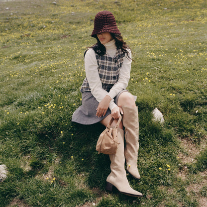 Amaru Brown Suede Crossbody | Dolce Vita Deals