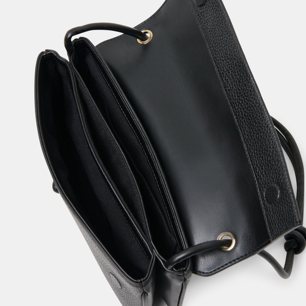ALICE Black Leather Shoulder Bag | Dolce Vita Sale