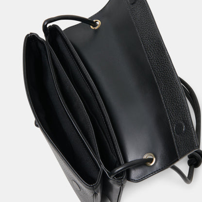 ALICE Black Leather Shoulder Bag | Dolce Vita Sale