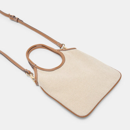 SYLVENE Natural Canvas Removable Crossbody Handbag | Dolce Vita Value