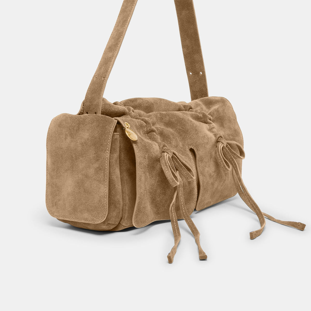 Hudson Olive Suede Shoulder Bag | Dolce Vita Featured