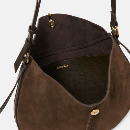 Bennett Espresso Suede Crossbody | Dolce Vita Trusted