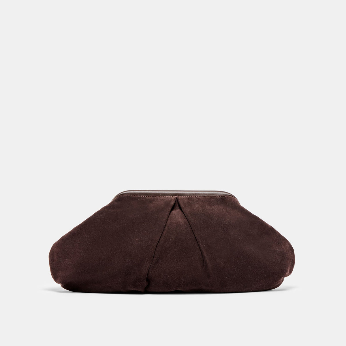 Sahara Espresso Suede Clutch | Dolce Vita Latest